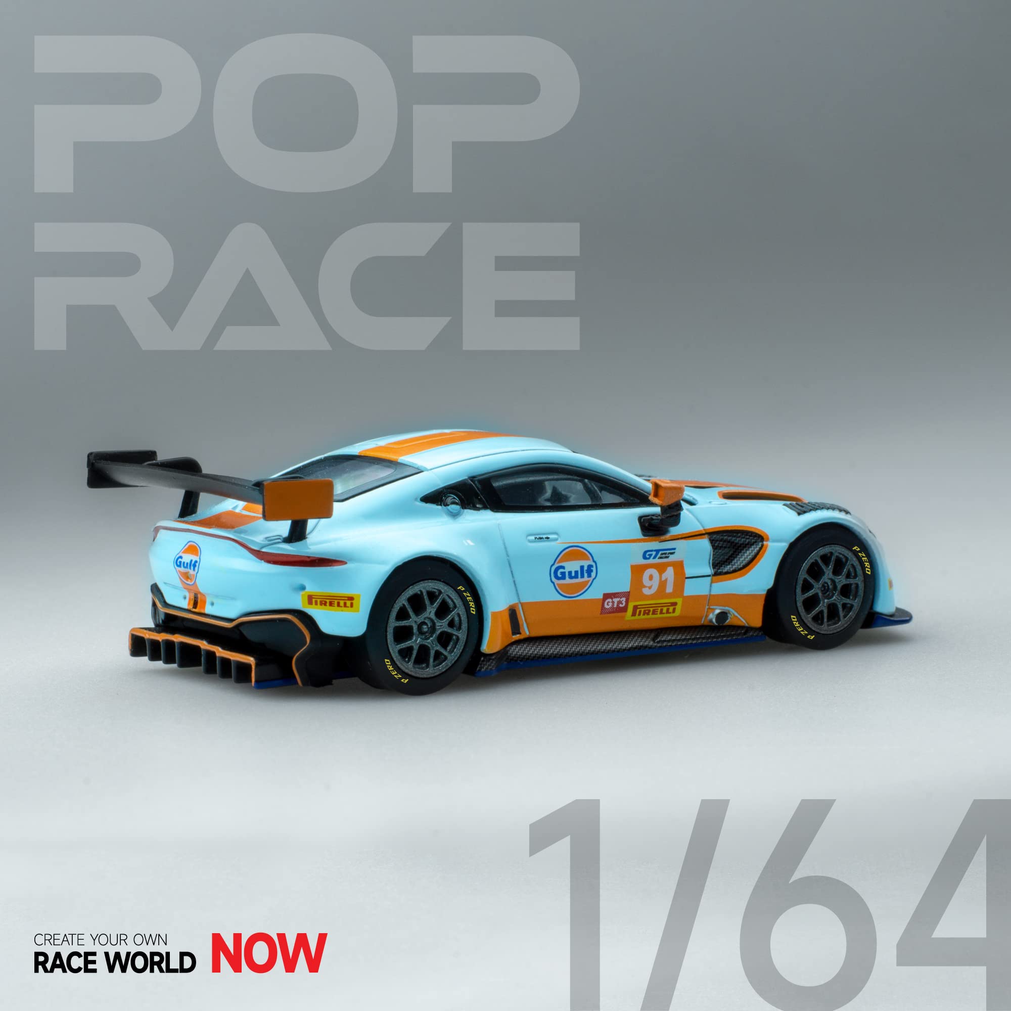 Amazon | POP RACE 1/64 Aston Martin Vantage GT3 Gulf Livery